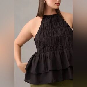 Anthropologie Pilcro Smocked Sleeveless Top